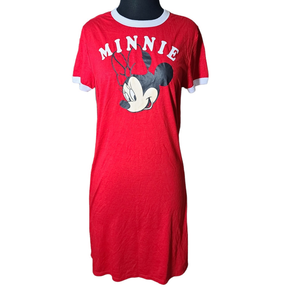 Minnie Mouse Short Sleeve Sleep Shirt red , white sz XG teens / S